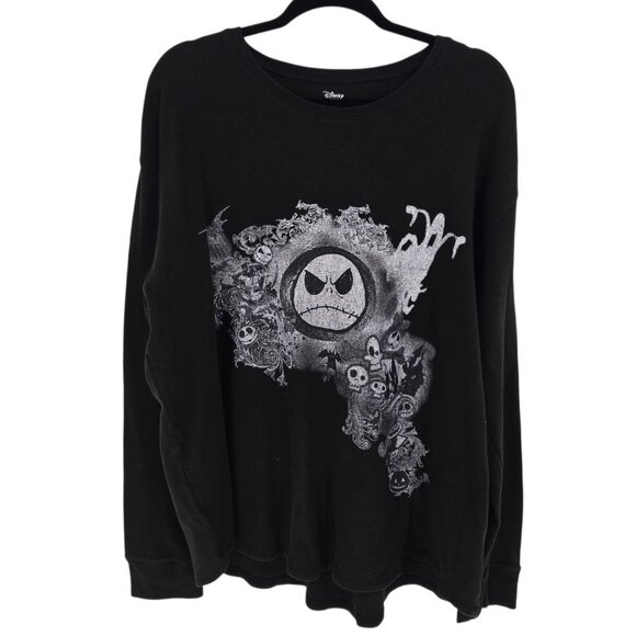 Disney size 2XL Black nightmare before christmas graphic waffle knit cotton - Picture 1 of 12